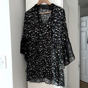 Long Sleeve Dresss - Floral Print